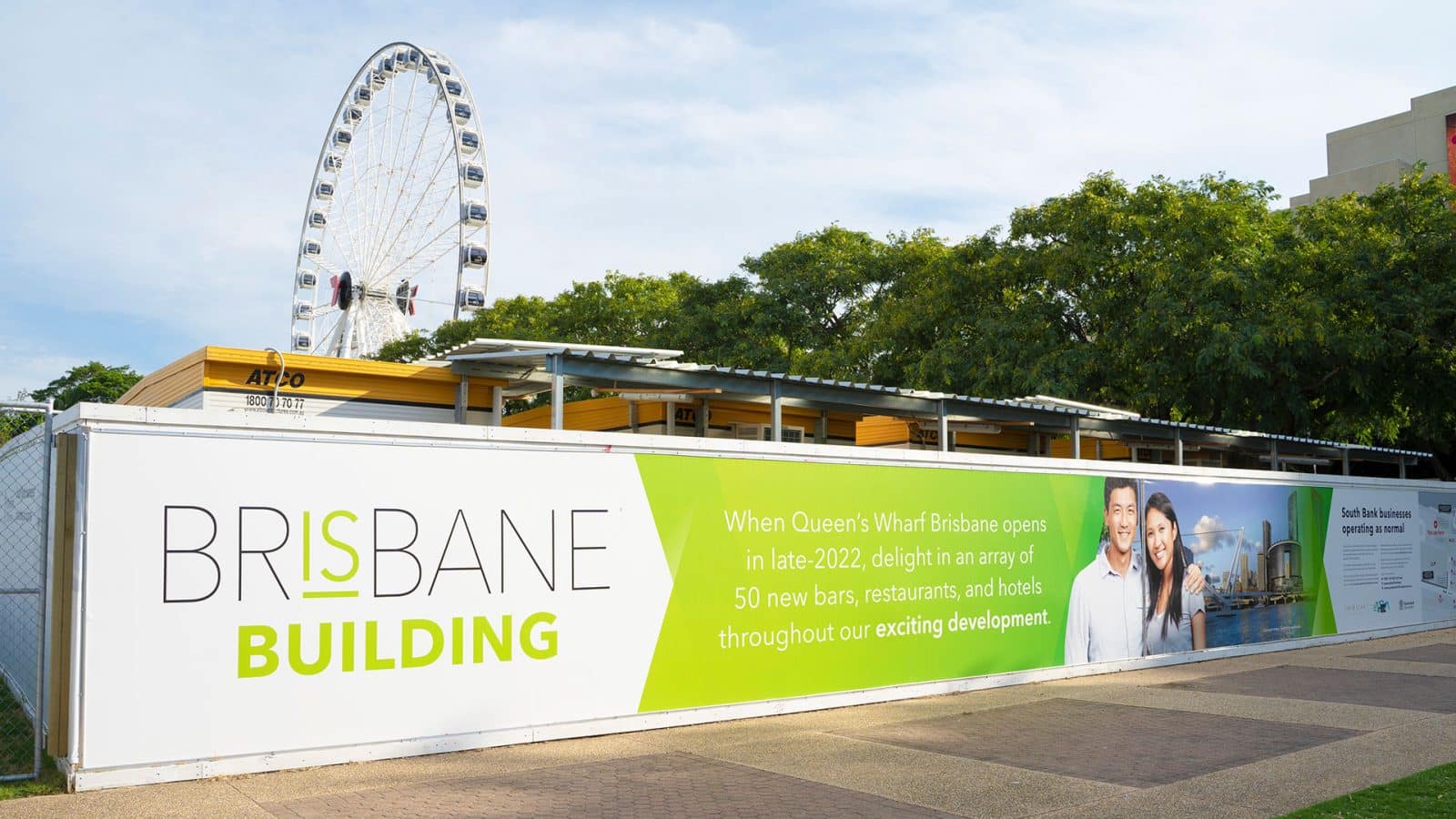Queen's Wharf Brisbane Hoarding Design Brand