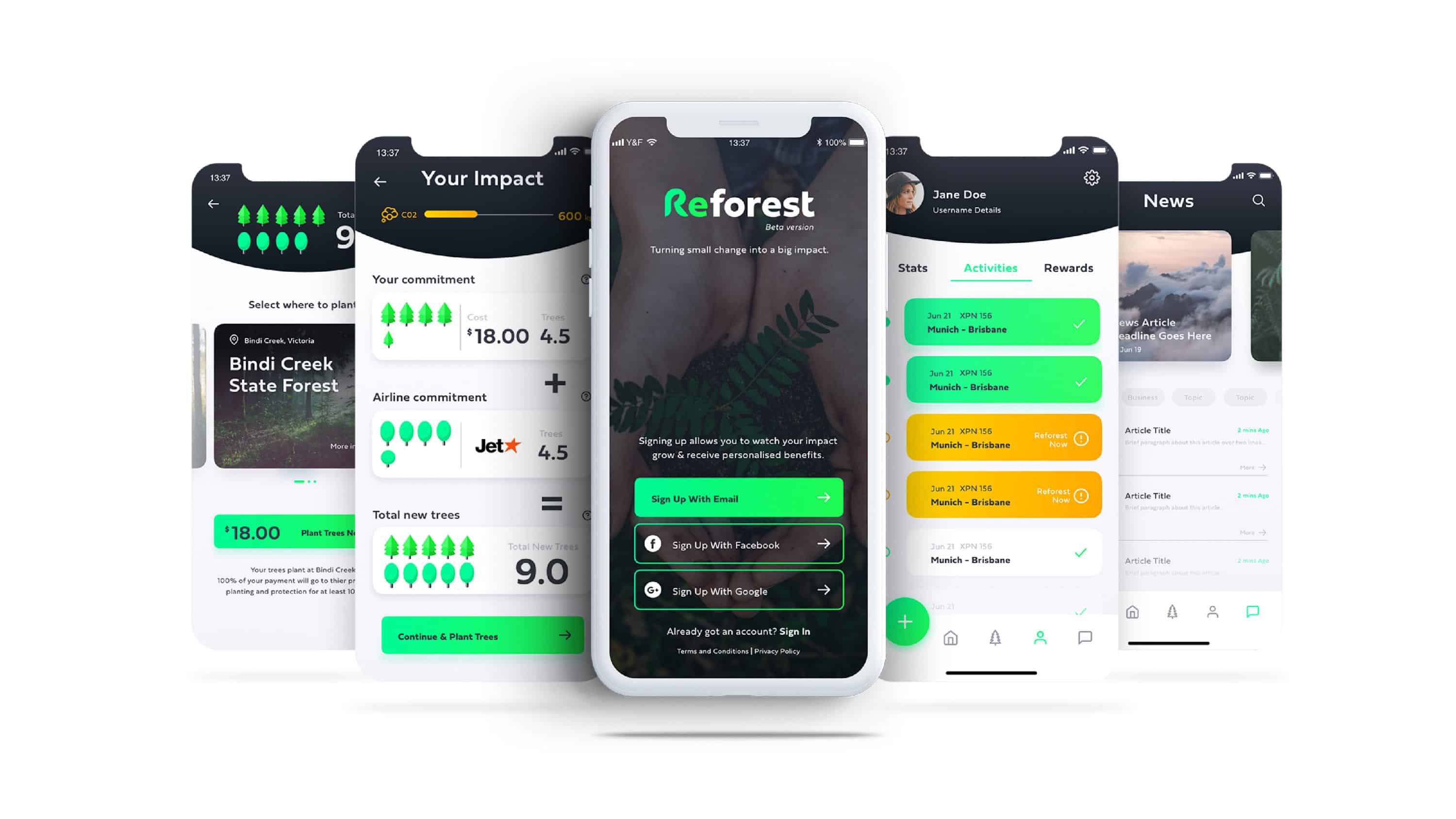 Reforest - Brand strategy, design and web development